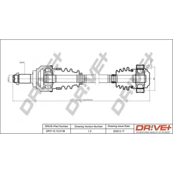 Arbre de transmission Dr!ve+ DP2110.10.0136