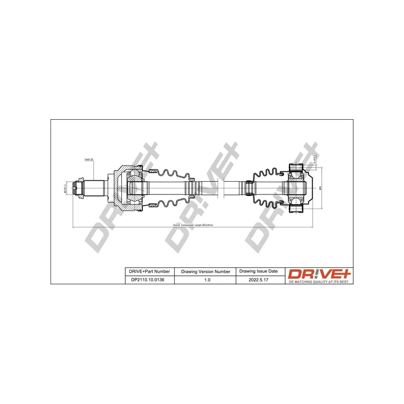 Arbre de transmission Dr!ve+ DP2110.10.0136