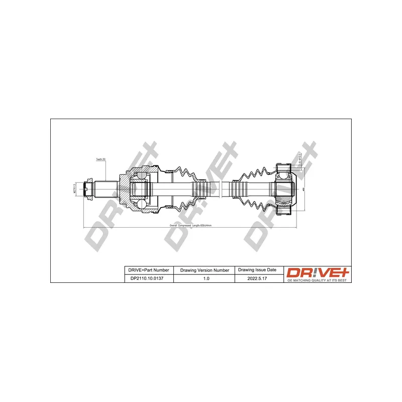 Arbre de transmission Dr!ve+ DP2110.10.0137