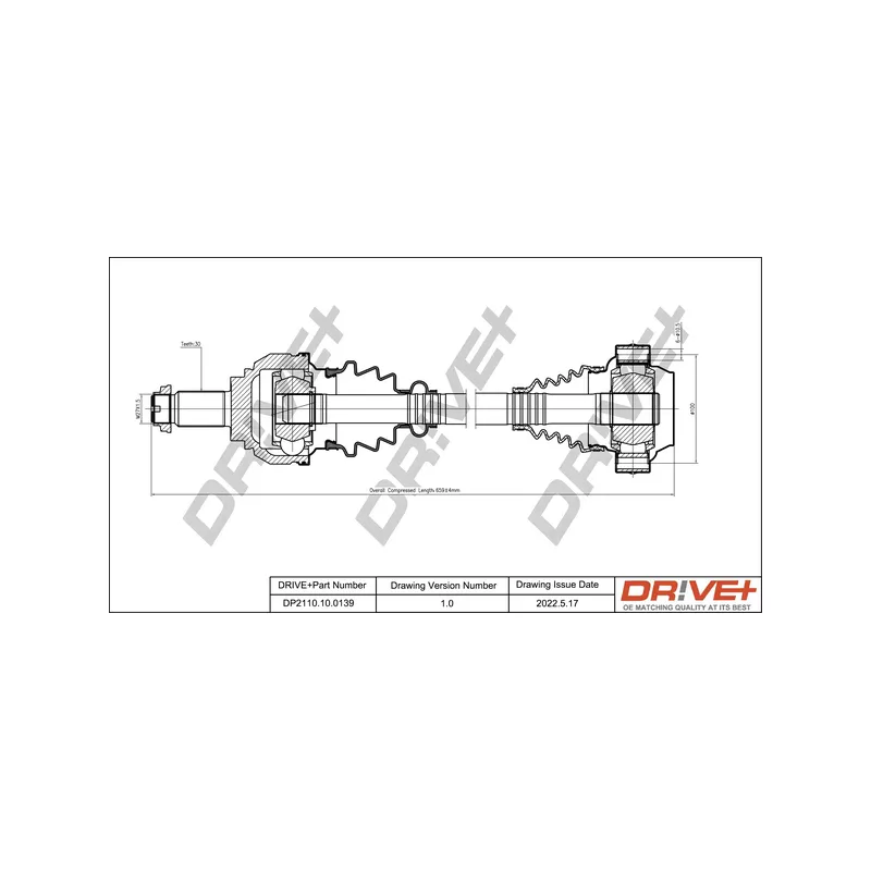 Arbre de transmission Dr!ve+ DP2110.10.0139