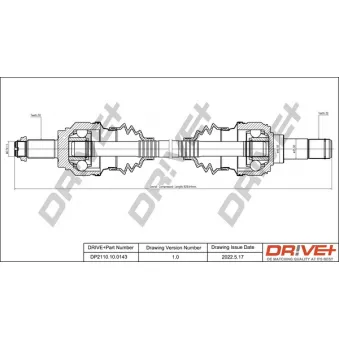 Arbre de transmission Dr!ve+ DP2110.10.0143