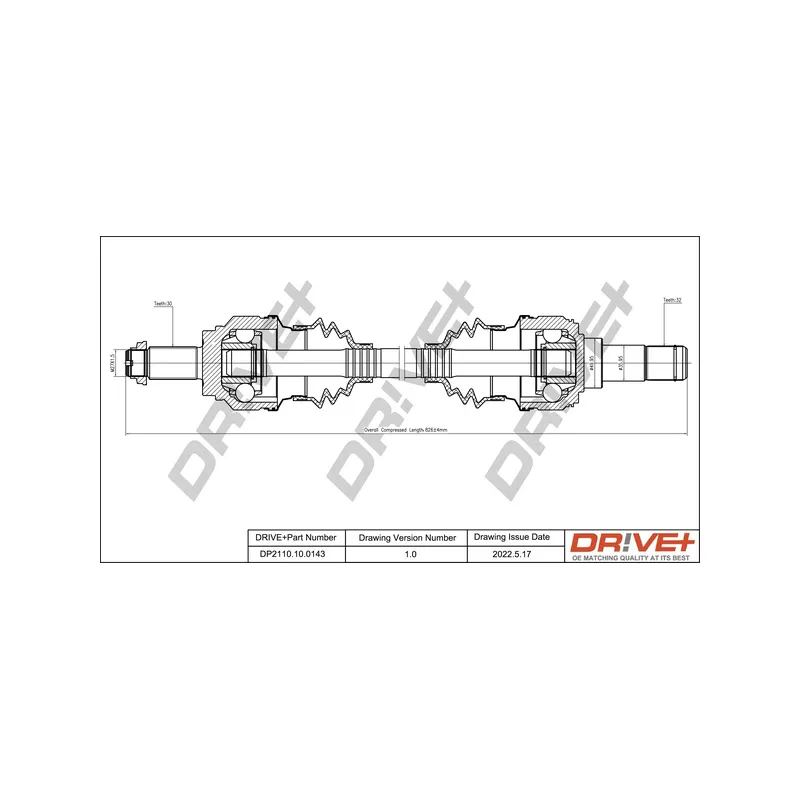 Arbre de transmission Dr!ve+ DP2110.10.0143
