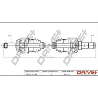 Arbre de transmission Dr!ve+ DP2110.10.0144