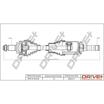 Arbre de transmission Dr!ve+ DP2110.10.0145