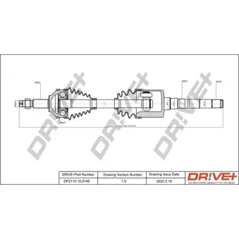 Arbre de transmission Dr!ve+ DP2110.10.0146