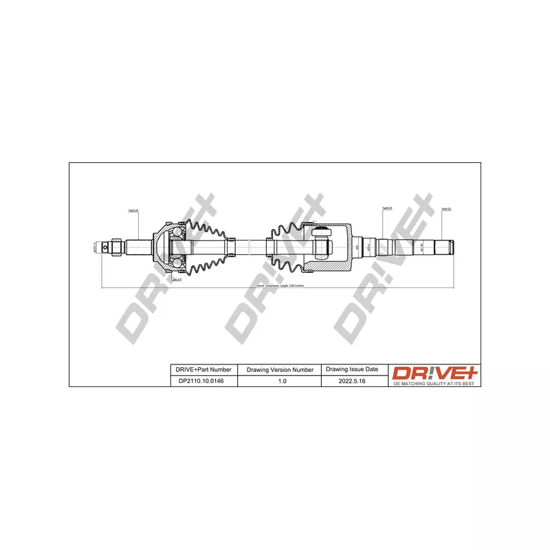 Arbre de transmission Dr!ve+ DP2110.10.0146
