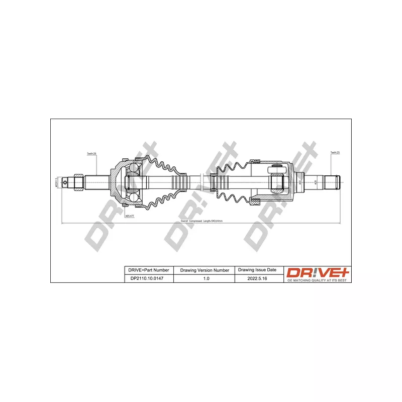 Arbre de transmission Dr!ve+ DP2110.10.0147