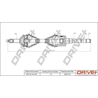 Arbre de transmission Dr!ve+ DP2110.10.0148