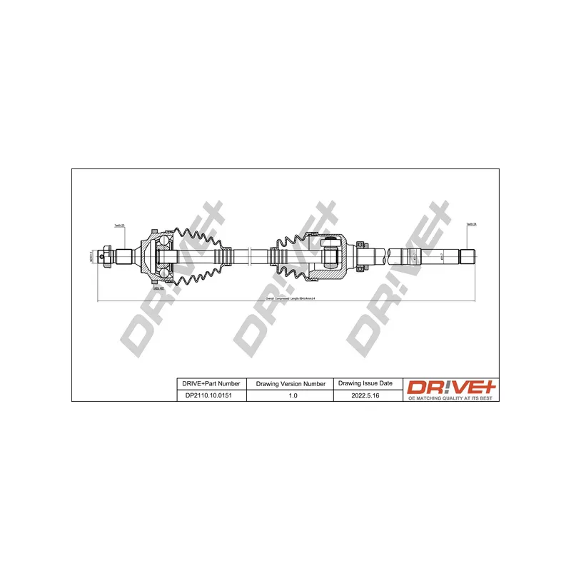 Arbre de transmission Dr!ve+ DP2110.10.0151