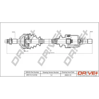 Arbre de transmission Dr!ve+ DP2110.10.0155
