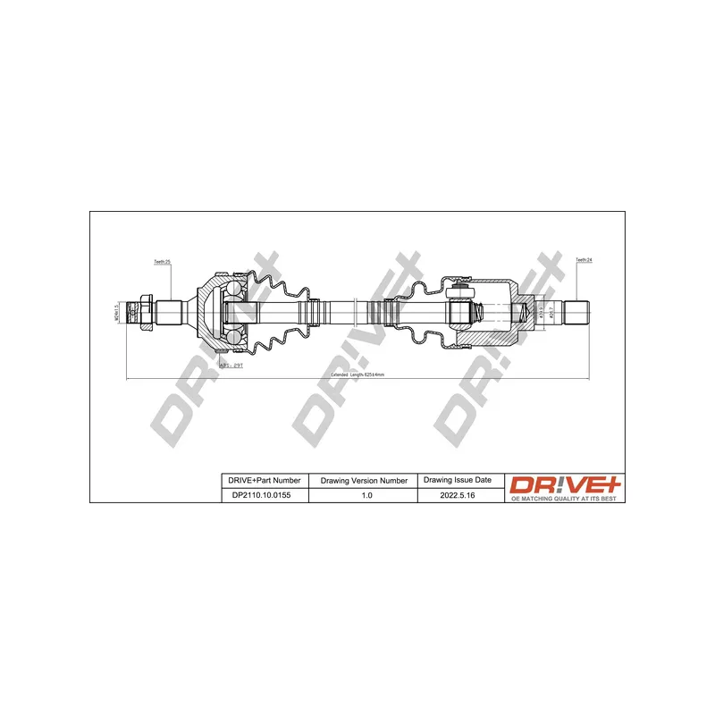 Arbre de transmission Dr!ve+ DP2110.10.0155