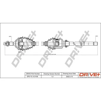 Arbre de transmission Dr!ve+ DP2110.10.0156