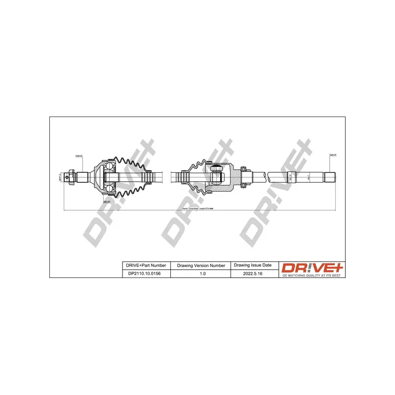 Arbre de transmission Dr!ve+ DP2110.10.0156