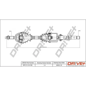 Arbre de transmission Dr!ve+ DP2110.10.0158