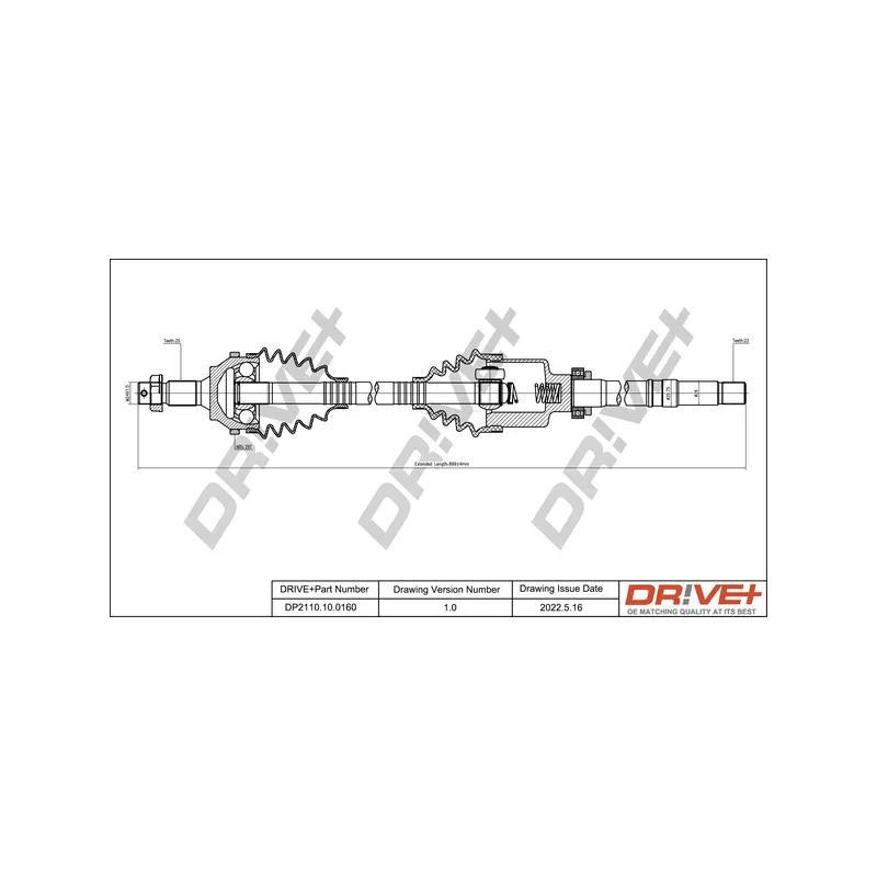 Arbre de transmission Dr!ve+ DP2110.10.0160