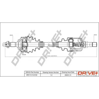 Arbre de transmission Dr!ve+ DP2110.10.0163