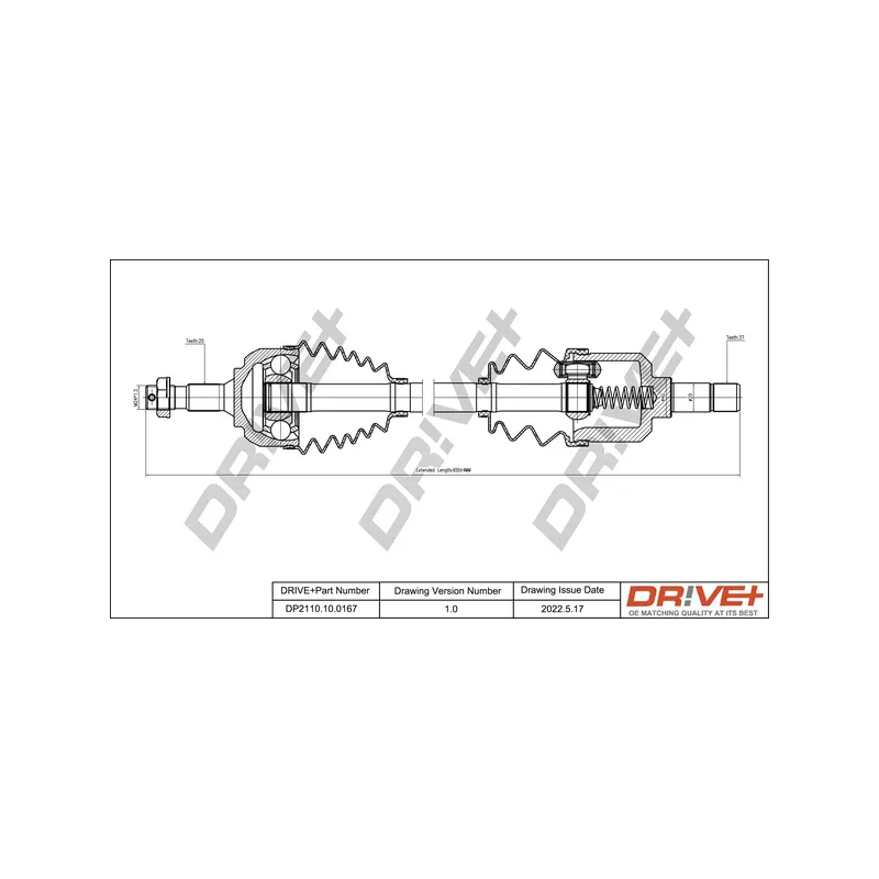Arbre de transmission Dr!ve+ DP2110.10.0167