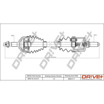 Arbre de transmission Dr!ve+ DP2110.10.0171
