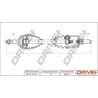 Arbre de transmission Dr!ve+ DP2110.10.0173
