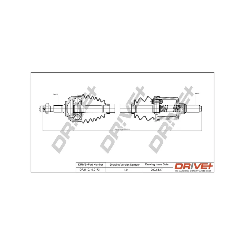 Arbre de transmission Dr!ve+ DP2110.10.0173