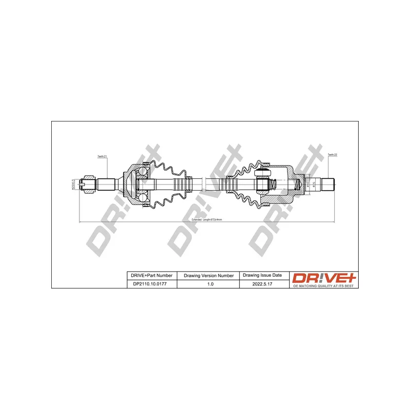 Arbre de transmission Dr!ve+ DP2110.10.0177