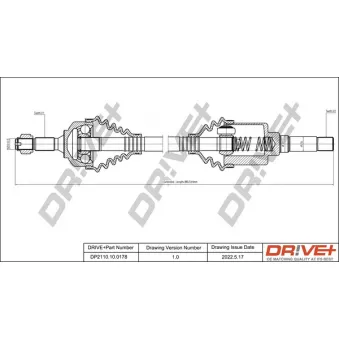 Arbre de transmission Dr!ve+ DP2110.10.0178