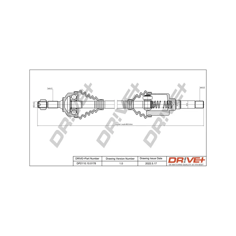 Arbre de transmission Dr!ve+ DP2110.10.0178