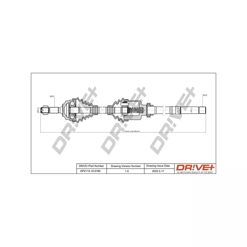 Arbre de transmission Dr!ve+ DP2110.10.0180