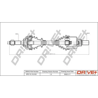 Arbre de transmission Dr!ve+ DP2110.10.0181
