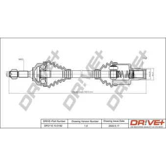 Arbre de transmission Dr!ve+ DP2110.10.0182