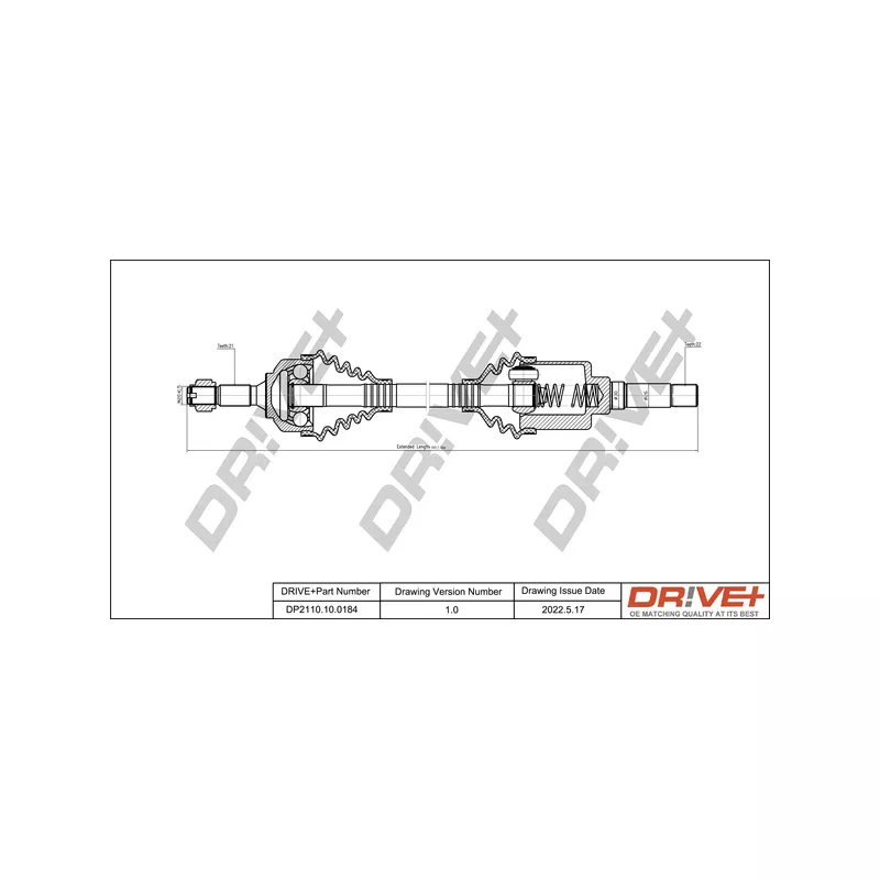 Arbre de transmission Dr!ve+ DP2110.10.0184