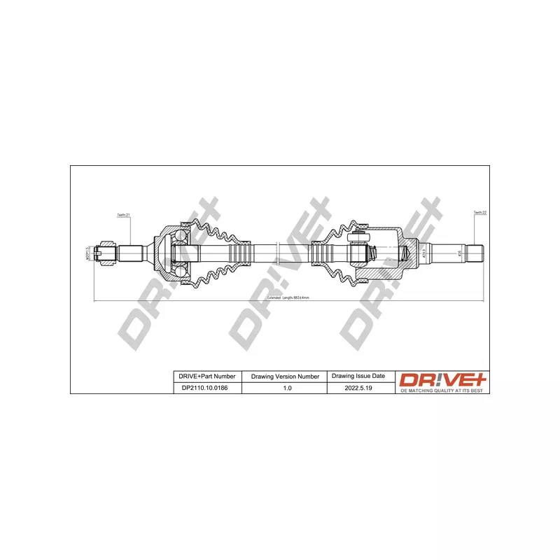 Arbre de transmission Dr!ve+ DP2110.10.0186