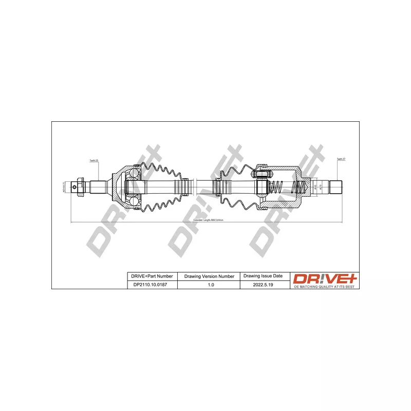 Arbre de transmission Dr!ve+ DP2110.10.0187