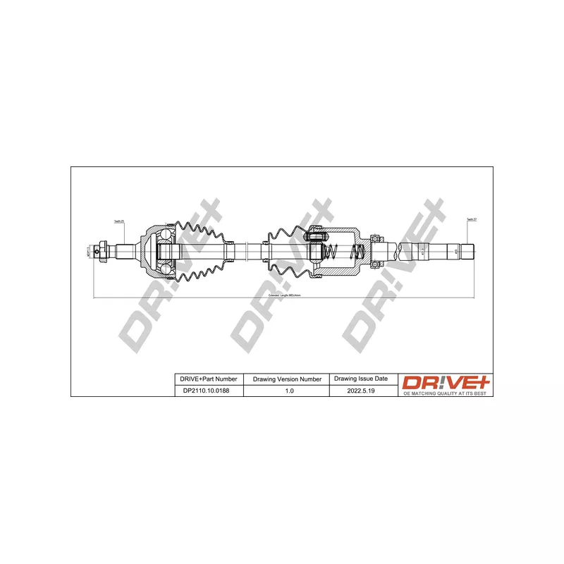 Arbre de transmission Dr!ve+ DP2110.10.0188
