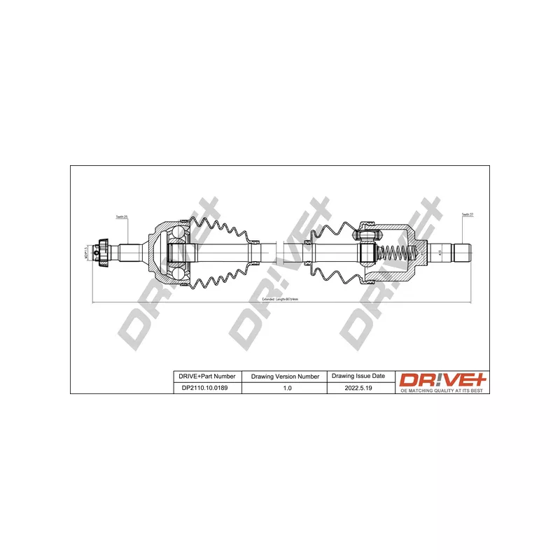 Arbre de transmission Dr!ve+ DP2110.10.0189