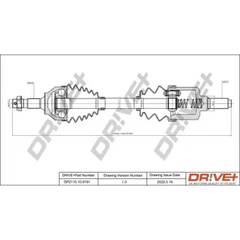 Arbre de transmission Dr!ve+ DP2110.10.0191