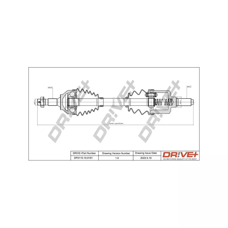 Arbre de transmission Dr!ve+ DP2110.10.0191