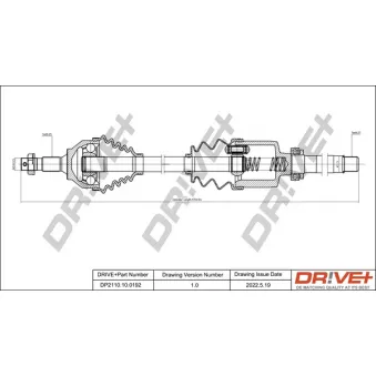 Arbre de transmission Dr!ve+ DP2110.10.0192