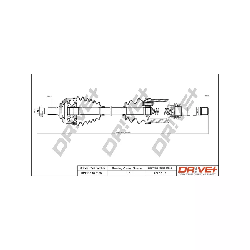 Arbre de transmission Dr!ve+ DP2110.10.0193