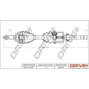 Arbre de transmission Dr!ve+ DP2110.10.0195