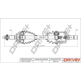Arbre de transmission Dr!ve+ DP2110.10.0196