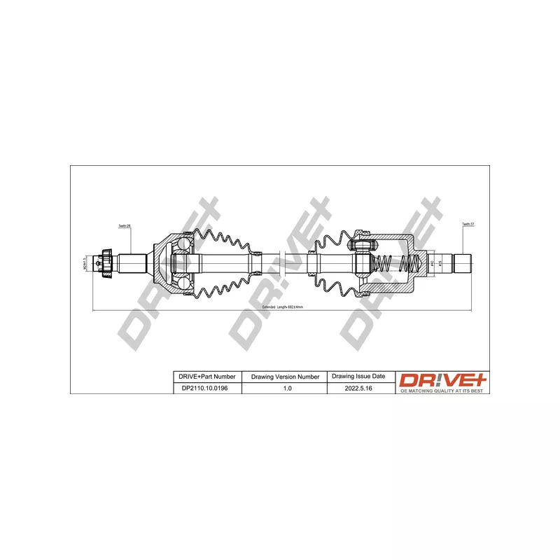 Arbre de transmission Dr!ve+ DP2110.10.0196