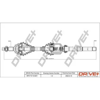 Arbre de transmission Dr!ve+ DP2110.10.0201