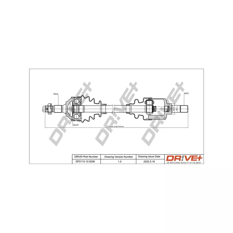 Arbre de transmission Dr!ve+ DP2110.10.0208