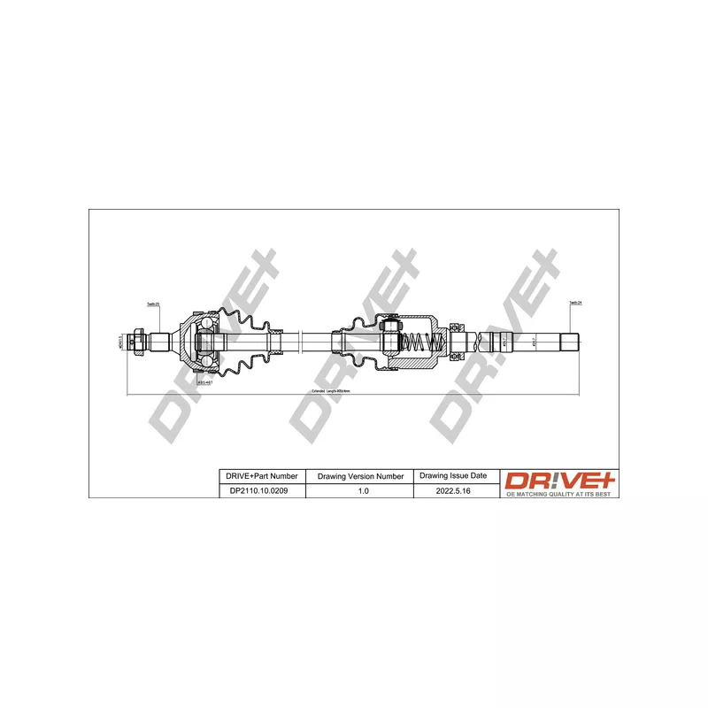Arbre de transmission Dr!ve+ DP2110.10.0209