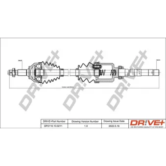 Arbre de transmission Dr!ve+ DP2110.10.0211