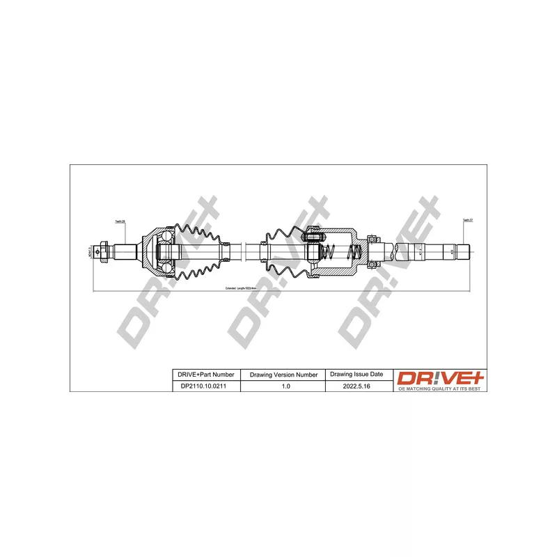 Arbre de transmission Dr!ve+ DP2110.10.0211