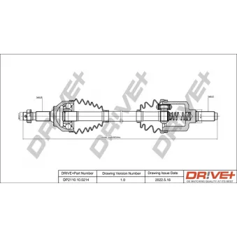 Arbre de transmission Dr!ve+ DP2110.10.0214
