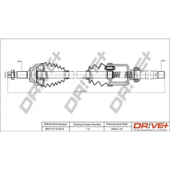 Arbre de transmission Dr!ve+