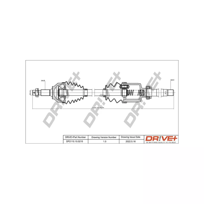 Arbre de transmission Dr!ve+ DP2110.10.0215
